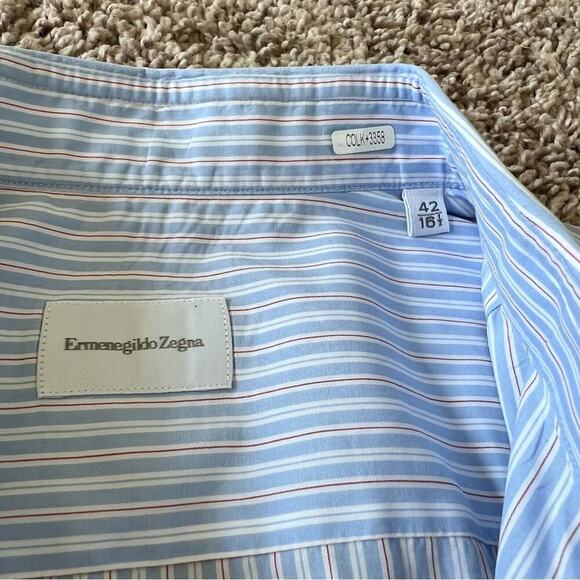 Ermenegildo Zegna Men’s Cotton Button Up Shirt - Picture 9 of 12